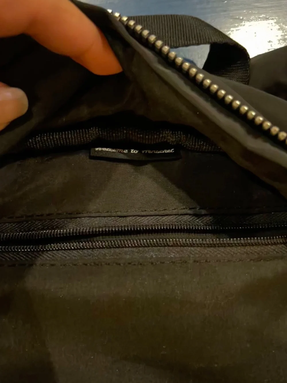 Herschel Supply Co Black Lightweight Nylon Backpack Silver Zippers